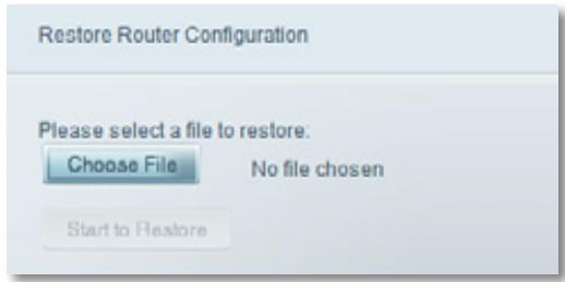 LINKSYS EA6200 - To restore your router configuration: - 1