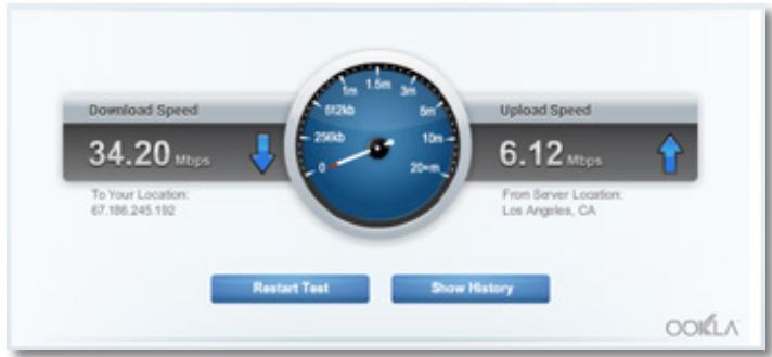 LINKSYS EA6200 - To test your Internet connection speed: - 2