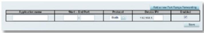 LINKSYS EA6200 - Click Add a new Port Range Forwarding. - 1