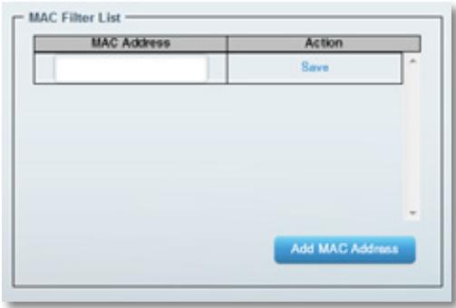 LINKSYS EA6200 - To set up MAC filtering to allow one wireless device access to your network: - 3