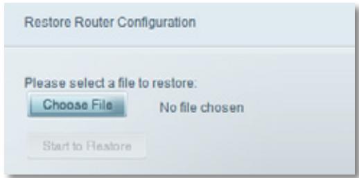 LINKSYS EA6200 - Pour restaurer la configuration de votre routeur : - 1