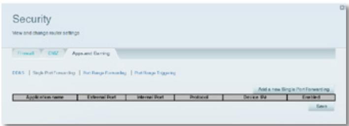 LINKSYS EA6200 - To set up single port forwarding: - 1