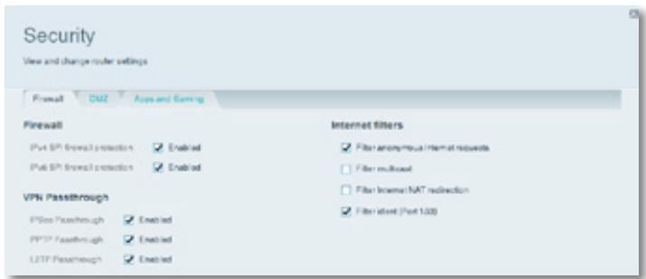 LINKSYS EA6200 - To change your VPN passthrough settings: - 1