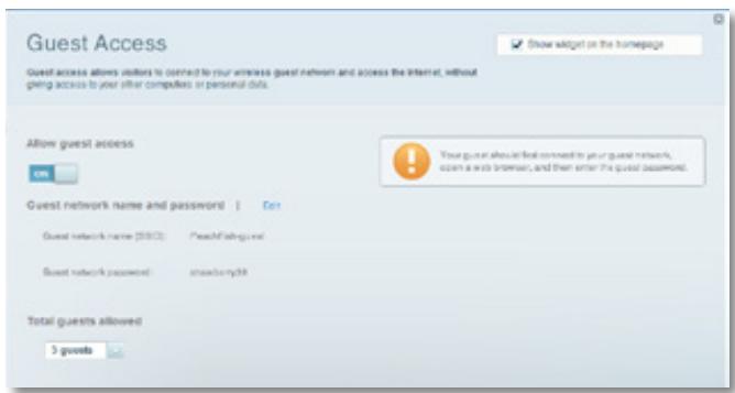 LINKSYS EA6200 - To set up guest access to your network: - 1