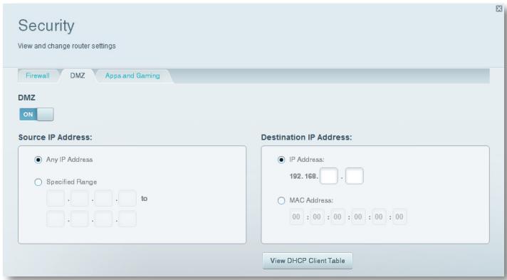 LINKSYS EA6500 - Pour configurer un périphérique de DMZ : - 1