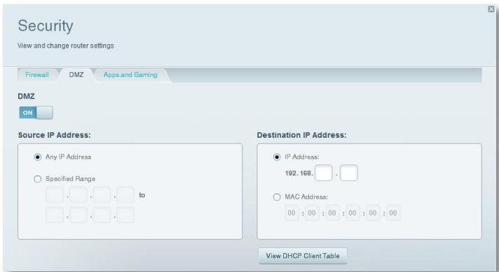 LINKSYS EA6500 - To set up a device in the DMZ: - 1
