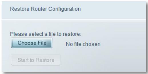 LINKSYS EA6500 - To restore your router configuration: - 1