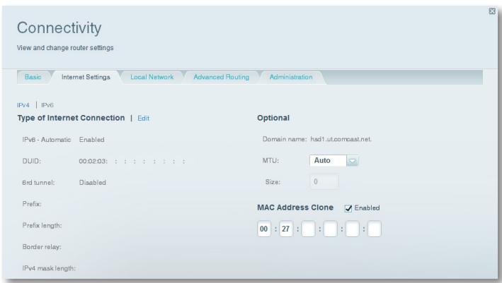 LINKSYS EA6500 - To manually configure your router's IPv6 settings: - 1