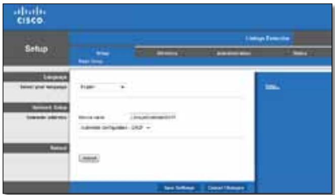 LINKSYS RE 1000 - Sādan bruger du det browser-baserede hjælpeprogram - 1