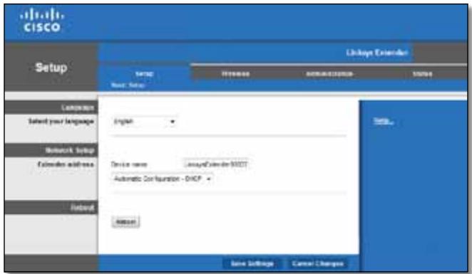 LINKSYS RE 1000 - Modul de utiliser bazat pe browser - 1