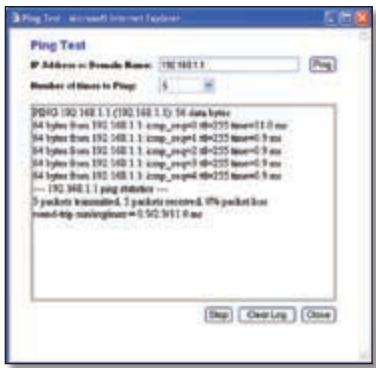 LINKSYS WRT54GL - Ping Test - 1