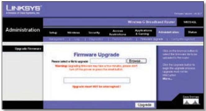 LINKSYS WRT54GL - Administration > Firmware Upgrade - 1