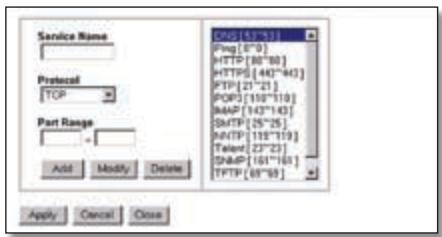 LINKSYS WRT54GL - Blocked Services - 1