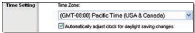 LINKSYS WRT54GL - Time Setting - 1