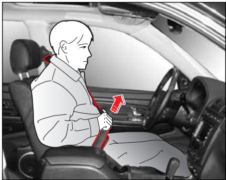 SSANGYONG REXTON 2 - COMMENT BOUCLER LA CEINTURE DE SECURITE A TROIS POINTS - 3