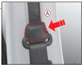 SSANGYONG REXTON 2 - Réglage en hauteur de la ceinture de sécurité - 1