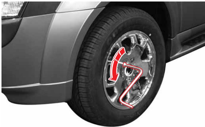 SSANGYONG REXTON 2 - REEMPLACEMENT D'UNE ROUE DONT LE PNEU EST DEGONFLE - 1