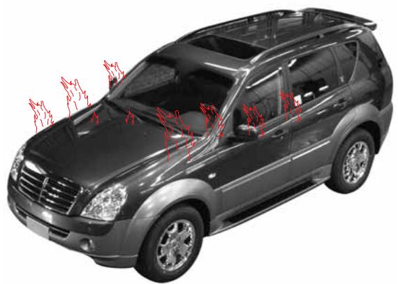 SSANGYONG REXTON 2 - ACCIDENT OU INCENDIE - 1