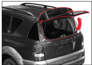 SSANGYONG REXTON 2 - Ouverture de la vente du hayon - 1