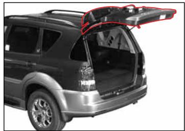 SSANGYONG REXTON 2 - Ouverture du hayon - 1