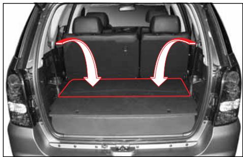 SSANGYONG REXTON 2 - RABATTEMENT DE SIEGE (POUR AMENAGER UN COMPARTIMENT A BAGAGES) - 2