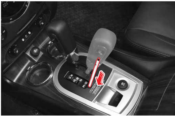SSANGYONG REXTON 2 - COMMENT DEVERROULLER LE VERROU DE LEVIER SELECTEUR DE RAPPORT - 1