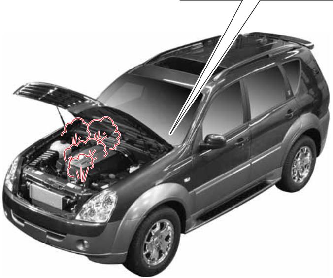 SSANGYONG REXTON 2 - EN CAS DE SURCHAUFFE DU MOTEUR - 1