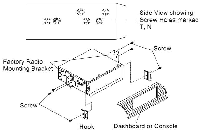 LENCO CS 315 - DIN MONTAGE ACHTERZIJDE (Methode B) - 1