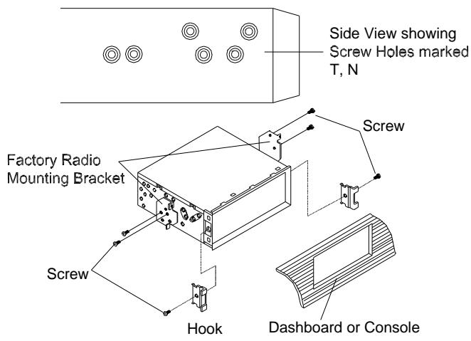 LENCO CS 315 - DIN REAR-MOUNT (Method B) - 1