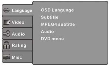 LENCO DVD-432 - SPRACHEINSTELLUNGEN - 1