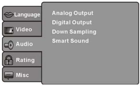 LENCO DVD-432 - AUDIO SETUP - 1