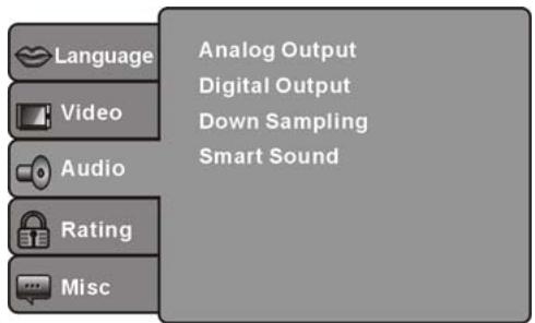 LENCO DVD-432 - AUDIO SETUP - 1