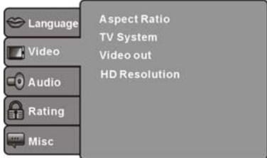 LENCO DVD-432 - CONFIGURACION DE VIDEO - 1