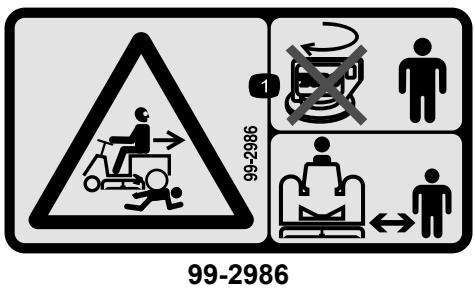 TORO RIDER H132 - Autocollants de sécurité et d'instruction - 2