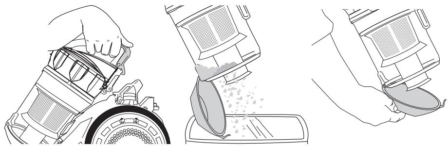 YOO DIGITAL V1400 - ASSEMBLY AND REMOVAL OF DUST BARREL - 1