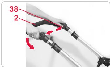 BRITAX B-DUAL & B DUAL - Pour permettre aux roues pivotantes 5 de pivoter, proceder comme suit : - 2