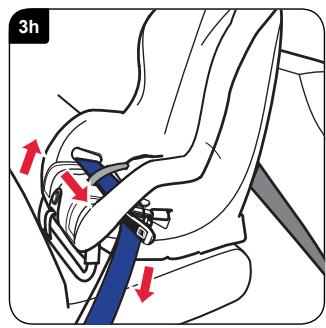 BRITAX MAX-WAY - Instalación del asiento infantil (orientado en el sentido contrario al de la marcha) en el asiento posterior central - 8