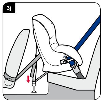 BRITAX MAX-WAY - Instalación del asiento infantil (orientado en el sentido contrario al de la marcha) en el asiento posterior central - 10
