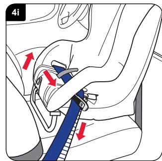 BRITAX MAX-WAY - Instalación del asiento infantil (orientado en el sentido contrario al de la marcha) en el asiento delantero - 9