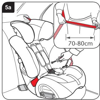 BRITAX MULTI TECH II - Montering av barnesete (forovervendt) med bilbelter - 1