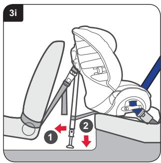 BRITAX MULTI TECH II - Installation of your child seat (positioned backward) in a rear middle seat - 9
