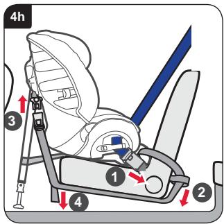 BRITAX MULTI TECH II - Turvaistuimen asennus (selkä menosuuntaan) auton etupenkille - 8