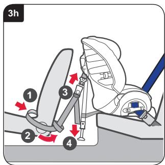 BRITAX MULTI TECH II - Installation of your child seat (positioned backward) in a rear middle seat - 8