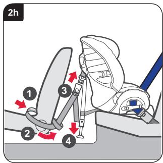 BRITAX MULTI TECH II - Montering af barnesaedet (bagudrettet) på et bagsaede - 8