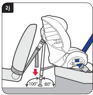 BRITAX MULTI TECH II - Installation of your child seat (positioned backward) in a rear vehicle seat - 10