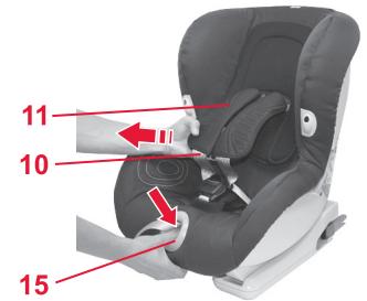 BRITAX VERSAFIX - Les bretelles se reglent de la façon suivante: - 1