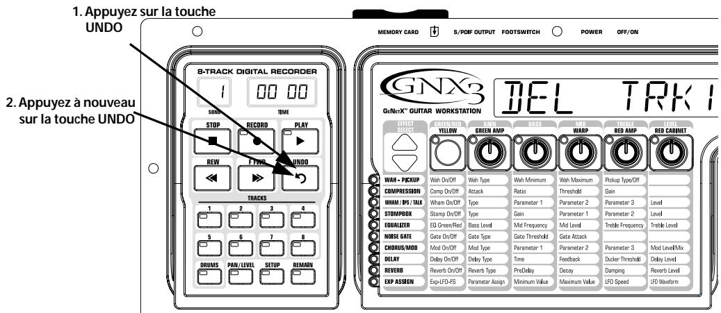 DIGITECH GNX3 - Utilisation de la touche undo à l'arrêt - 1