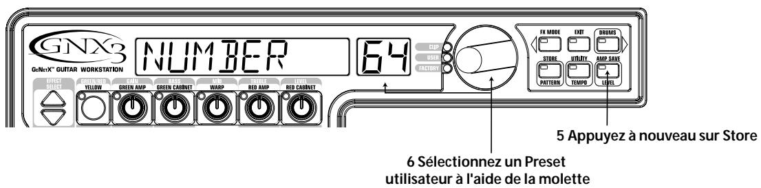 DIGITECH GNX3 - Sauvegarde/copie d'un preset - 2