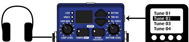 DIGITECH JAMMAN SOLO - Configuration 3 - entre mp3/aux - 1