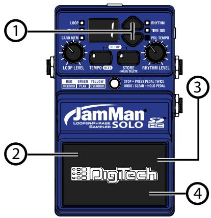 DIGITECH JAMMAN SOLO - Création d'une boucle avec décompte (led PDL TEMPO allumée) - 1